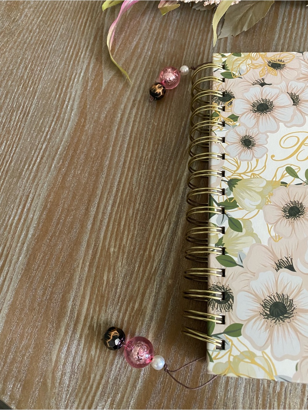 Beaded Soft Pink Book Mark